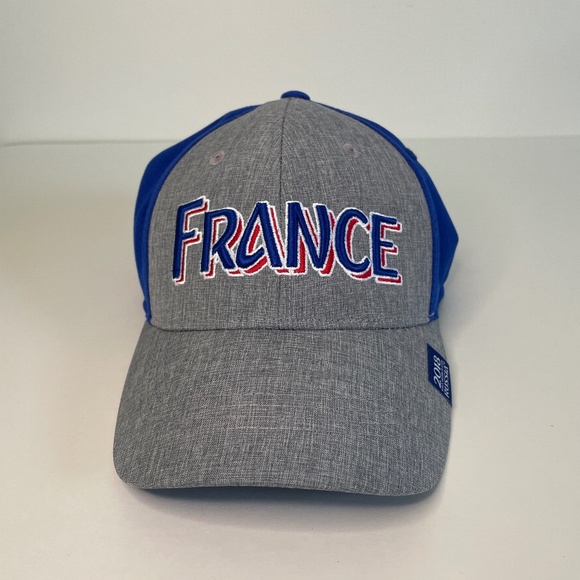 NEW France Hat Gray Blue World Cup Russia 2018 FIFA Soccer FFF Mens - Picture 1 of 10